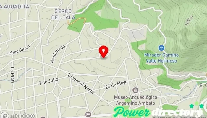 mapa de ...... Clínica de fisioterapia, Kinesiólogo en La Falda