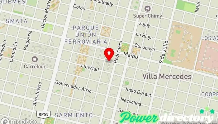 mapa de Aizen Kinesiologia y Estética Clínica de fisioterapia en Villa Mercedes