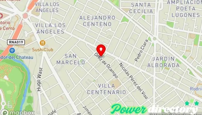 mapa de Allas Centro de yoga, Centro de estética, Masajista, Clínica de fisioterapia, Psicoterapeuta en Córdoba