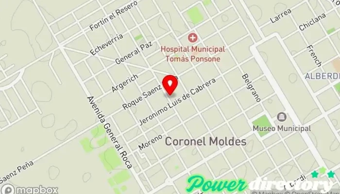 mapa de Alondra Centro de Estética Fisioterapeuta en Coronel Moldes