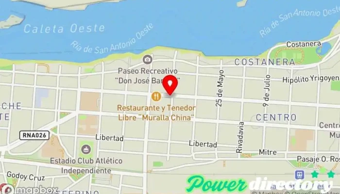 mapa de Alta Postura Pilates Centro de rehabilitación en San Antonio Oeste