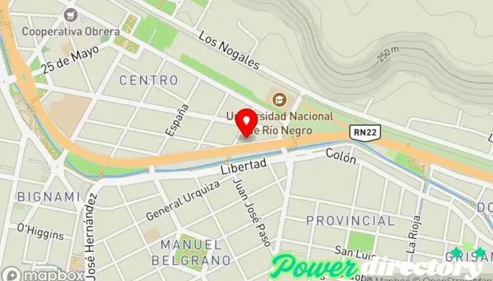 mapa de Alto Valle Creditos Consultora financiera en Villa Regina