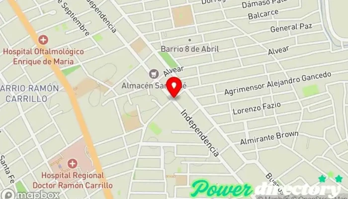 mapa de Amora santiago Panadería en Santiago del Estero