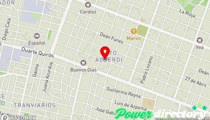 mapa de ANYMA CENTRO KINÉSICO INTEGRAL Clínica de fisioterapia, Tienda de belleza y salud, Fisioterapeuta en Córdoba