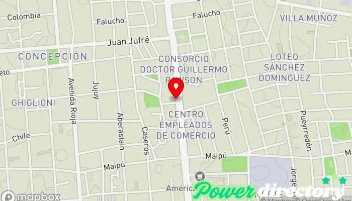 mapa de Areca Salud Kinesiólogo en San Juan