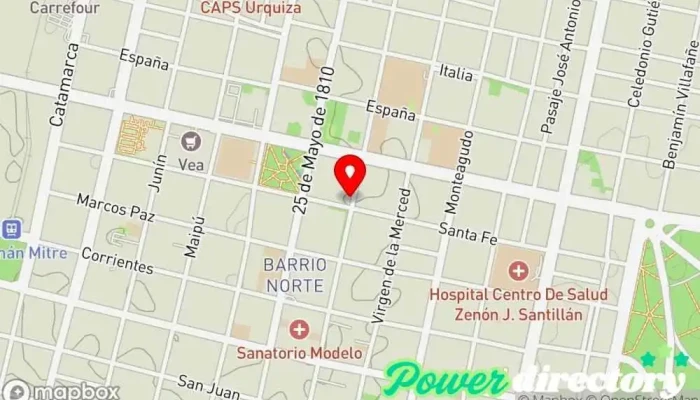 mapa de Arena Cardozo Martha del Valle Fisioterapeuta en San Miguel de Tucumán