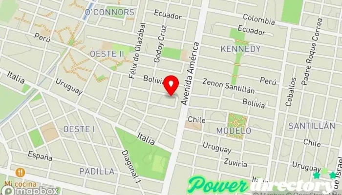 mapa de AUBE BUCHI ARIEL Clínica de fisioterapia en San Miguel de Tucumán