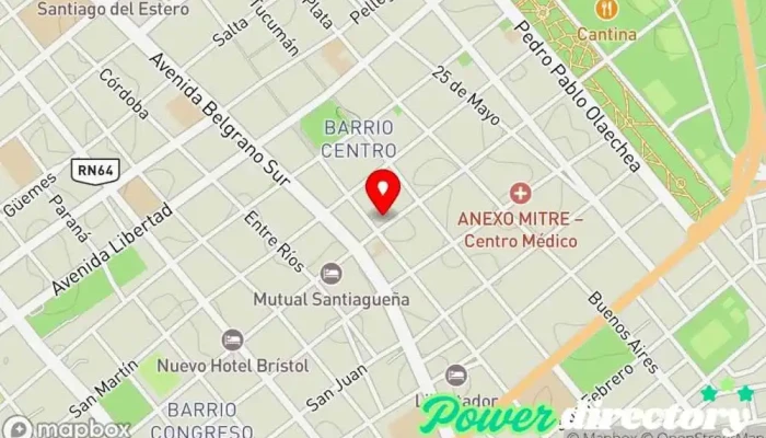 mapa de AXIS Kinesiología y Fisioterapia Médico en Santiago del Estero
