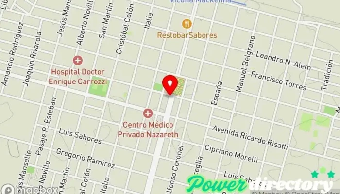 mapa de Banco de Córdoba Bancos y finanzas en Vicuña Mackenna