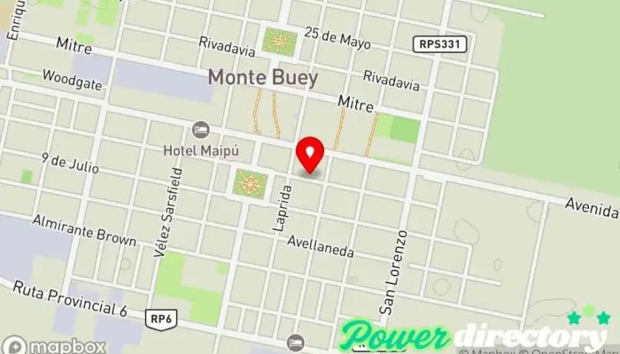 mapa de Banco de la Nación Argentina Banco en Monte Buey