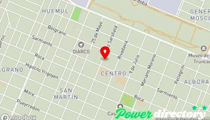 mapa de Banco de la Nación Argentina Banco, Cajeros automáticos en Pico Truncado