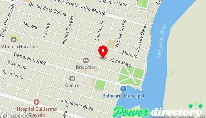 mapa de Banco de la Nación Argentina Banco en San Javier
