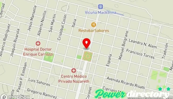 mapa de Banco de la Nación Argentina Banco en Vicuña Mackenna