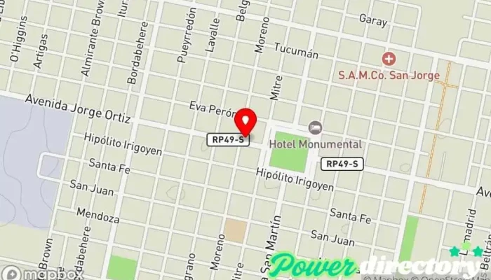mapa de Banco de Santa Fe Banco en San Jorge