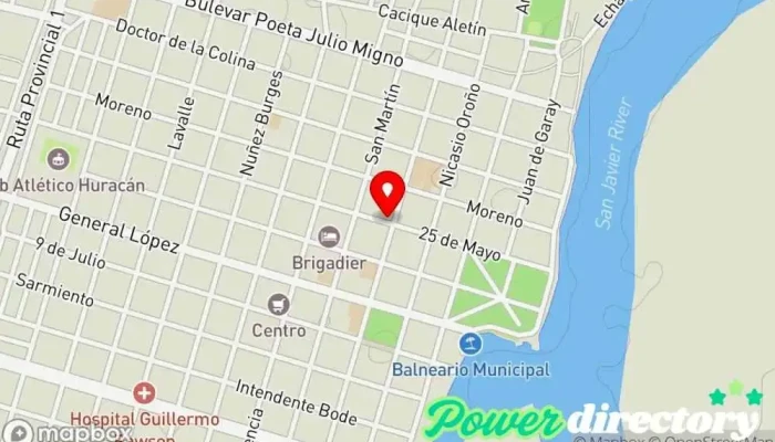 mapa de Banco Santa Fé Banco, Cajeros automáticos en San Javier