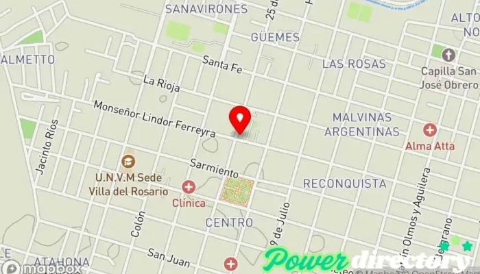 mapa de Bancor Banco, Cajeros automáticos en Villa del Rosario