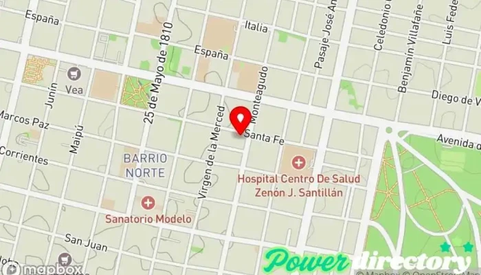 mapa de BENERO REHABILITACIÓN Kinesiólogo, Médico en San Miguel de Tucumán