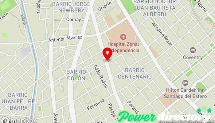 mapa de BROCA (centro de rehabilitación y estimulación temprana) Centro de salud comunitario en Santiago del Estero