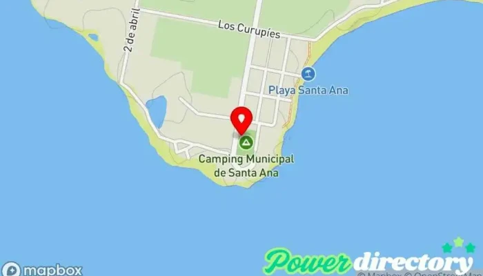 mapa de Camping Municipal de Santa Ana Camping en Santa Ana