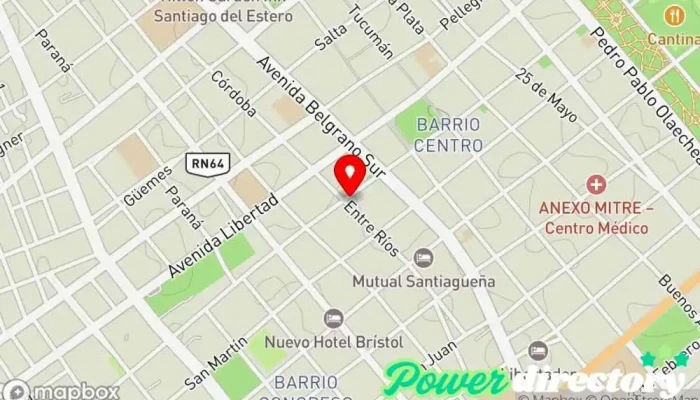 mapa de CAPRICHELO Cafetería, Restaurante de postres en Santiago del Estero