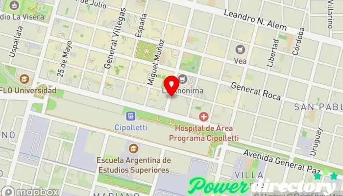mapa de Cek (Centro de Especialidades Kinesicas) Médico en Cipolletti