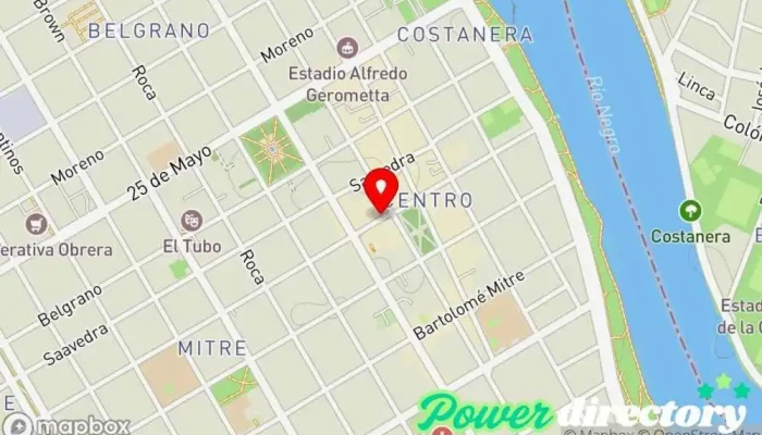 mapa de CentralCred Agencia de informes crediticios en Viedma