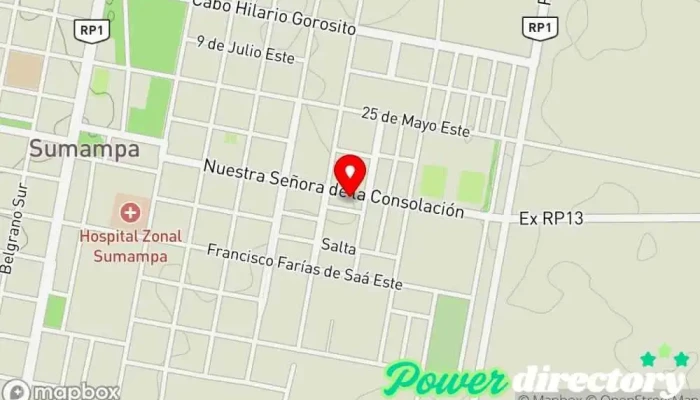 mapa de Centro Comunitario Sumampa Centro asistencial de día en Sumampa