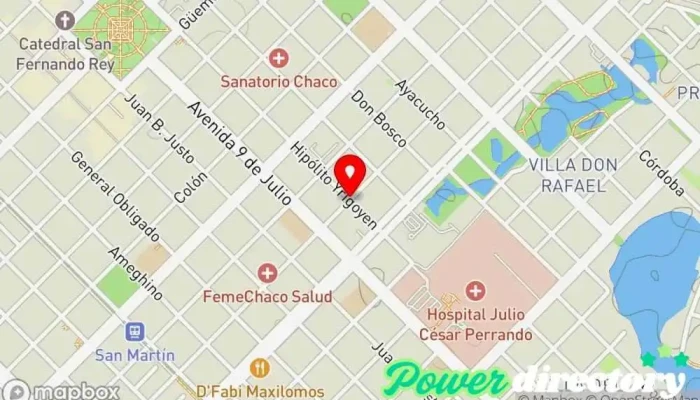 mapa de centro de adicciones Oficina del Gobierno del Distrito en Resistencia