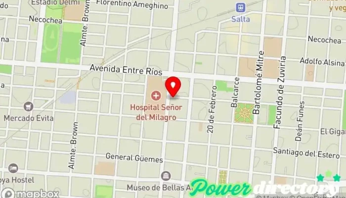 mapa de Centro de Columna Centro médico en Salta