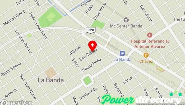 mapa de Centro de Ecografía Banda Clínica ambulatoria en La Banda