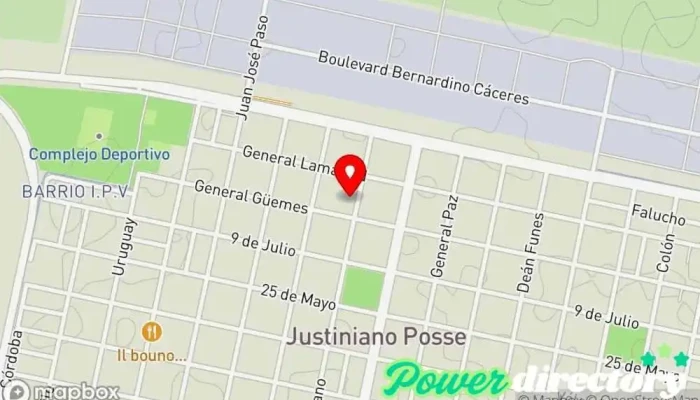mapa de Centro de Especialidades Médicas y Unidad Renal Centro médico en Justiniano Posse