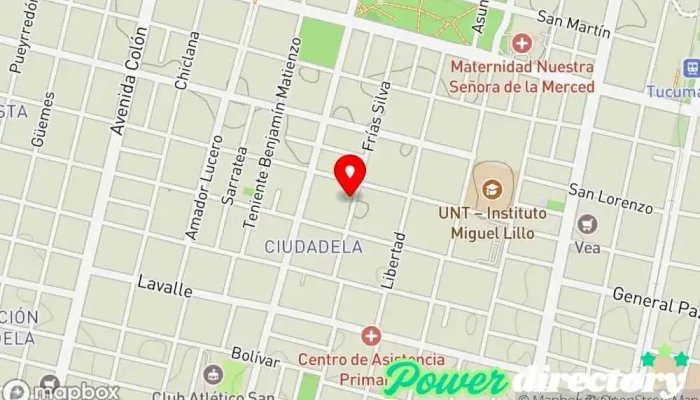 mapa de Centro de Fisioterapia y Rehabilitación Médico en San Miguel de Tucumán