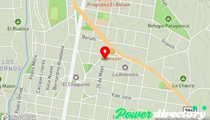 mapa de Centro de Hemodialisis el Bolson Comercio en El Bolsón