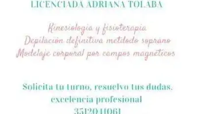 Centro De Kinesiologa Y Estetica Lic Adriana Tolaba Del Propietario - Villa Esquiú