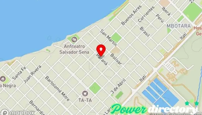 mapa de Centro de kinesiologia ituzaingo Centro de rehabilitación en Ituzaingó