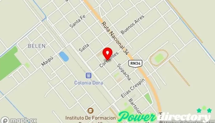 mapa de centro de Kinesiologia y Fisioterapia Médico en Col. Dora