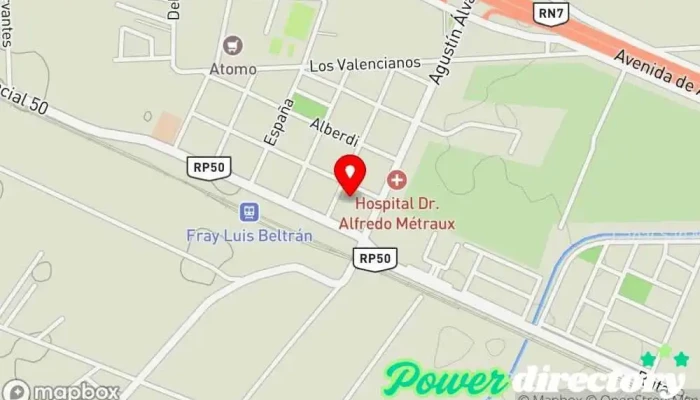 mapa de Centro De Kinesiologia Y Rehabilitación Beltrán Centro de rehabilitación en Fray Luis Beltrán