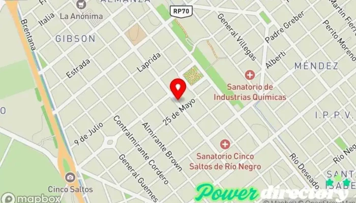 mapa de Centro de Rahabilitacion Cinco Saltos Médico en Cinco Saltos