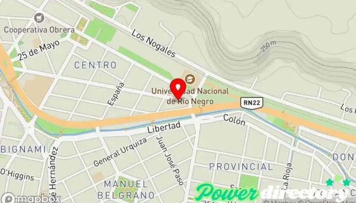 mapa de Centro de Rehabilitación Física Centro de rehabilitación en Villa Regina