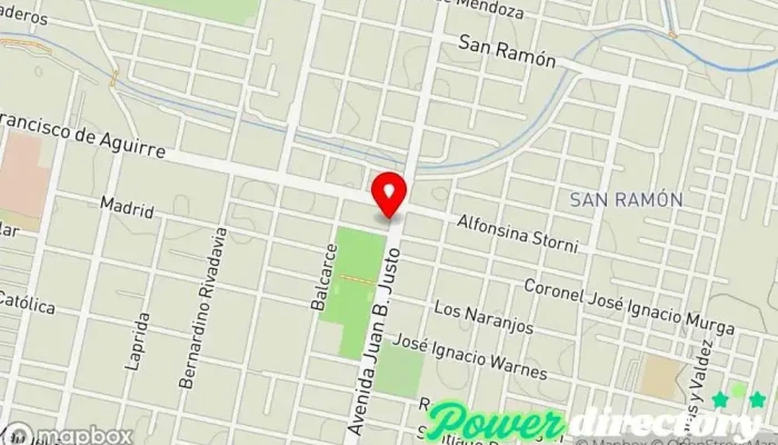 mapa de Centro de Rehabilitación Juan B Justo Norte Centro médico en San Miguel de Tucumán