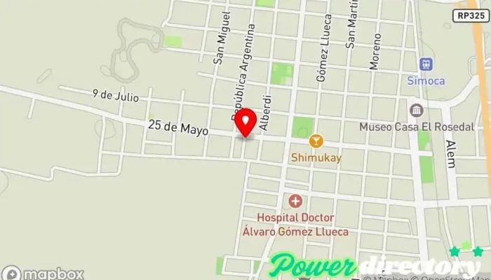 mapa de Centro de Rehabilitacion Simoca  en Simoca