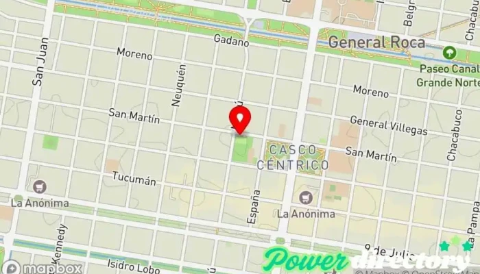 mapa de Centro de Rehabilitación y Deporte Kinesiólogo en Gral. Roca
