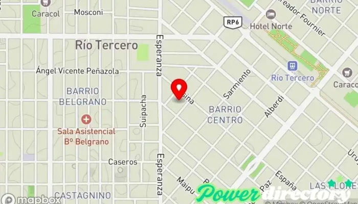 mapa de Centro de Salud Integral C.S.I Centro de salud comunitario en Río Tercero