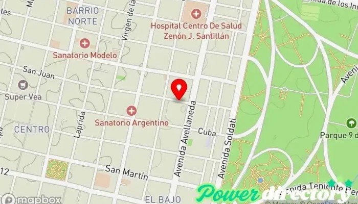 mapa de Centro de Vértigo y Mareo. Medicina Vestibular Centro de salud y bienestar en San Miguel de Tucumán