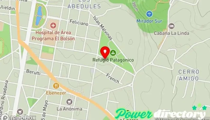 mapa de Centro Ed Terapeutico Azul SA Comercio en El Bolsón