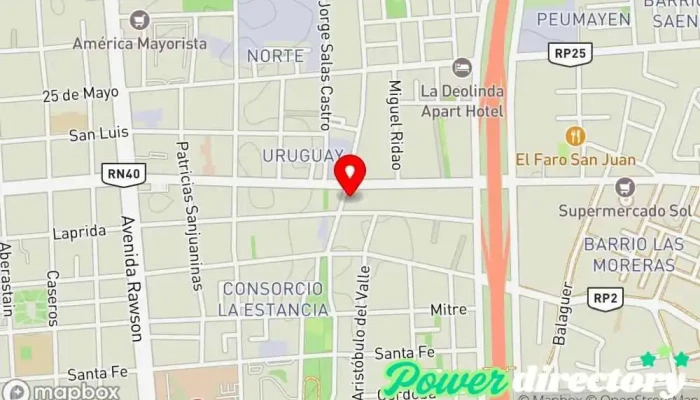 mapa de Centro Fisiokinesico San Juan Kinesiólogo en Santa Lucía