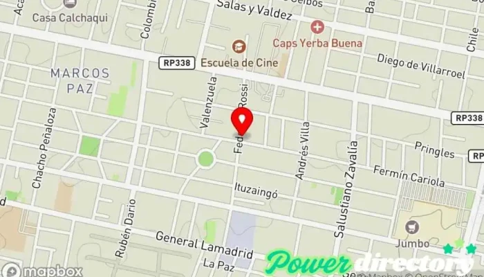 mapa de Centro General de Rehabilitacion Centro de salud comunitario en Yerba Buena