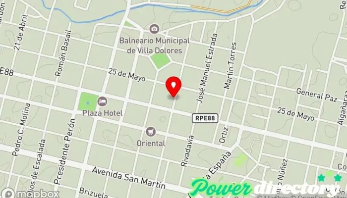 mapa de Centro Kine - Kinesiología y Osteopatía Kinesiólogo, Acupuntor, Esteticista, Osteópata, Fisioterapeuta en Villa Dolores