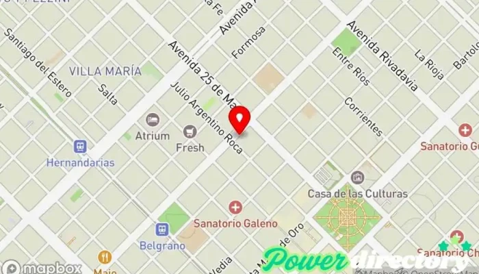mapa de Centro Kinesico Modelo Hidro Clínica de fisioterapia, Centro de rehabilitación en Resistencia