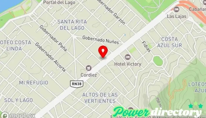 mapa de Centro Lucas Garcias Kinesiólogo en Villa Carlos Paz